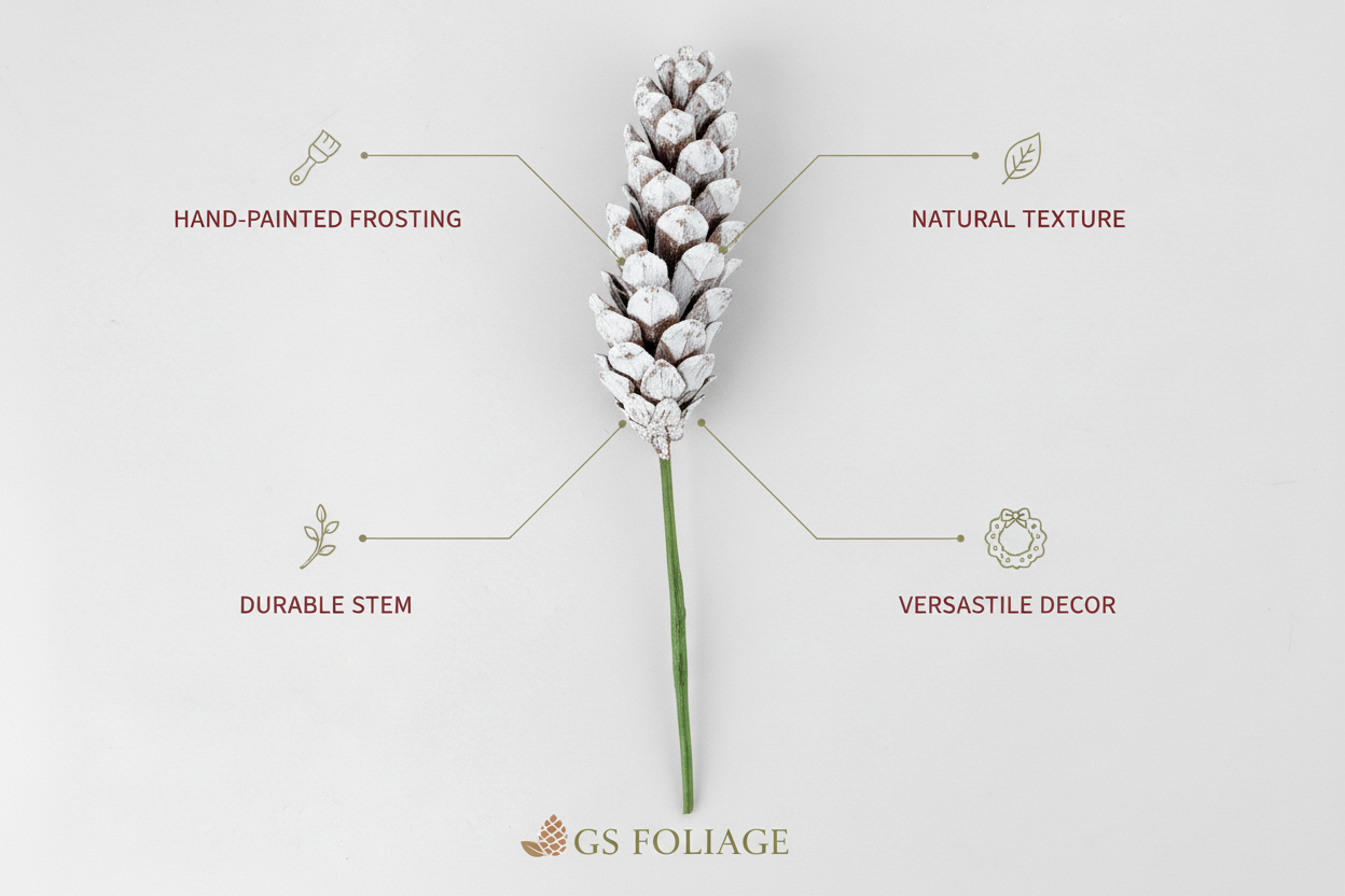 Strobus Pinecone Pick - 6" Wood Stem