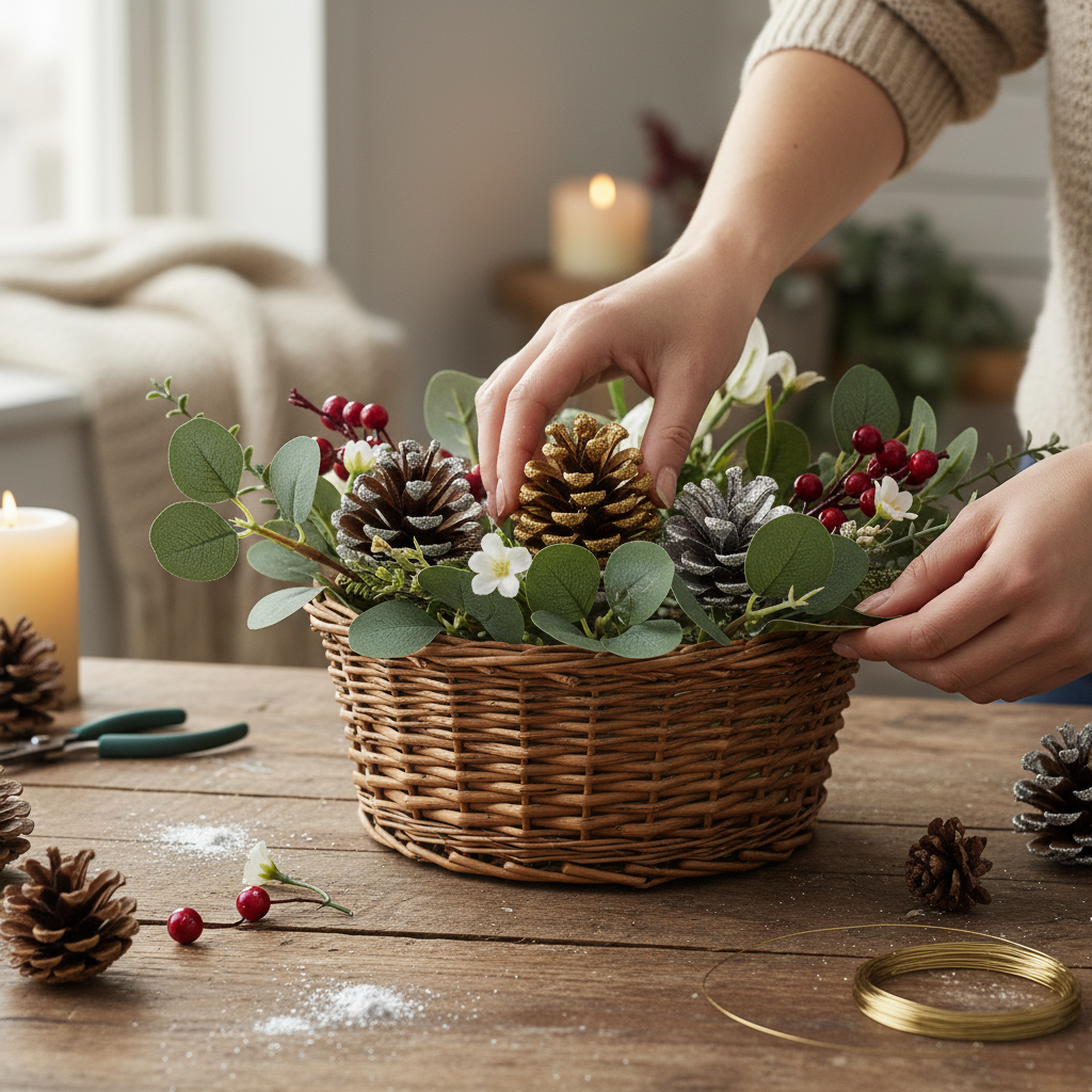 Silver Glitter Pinecones - 1-2"