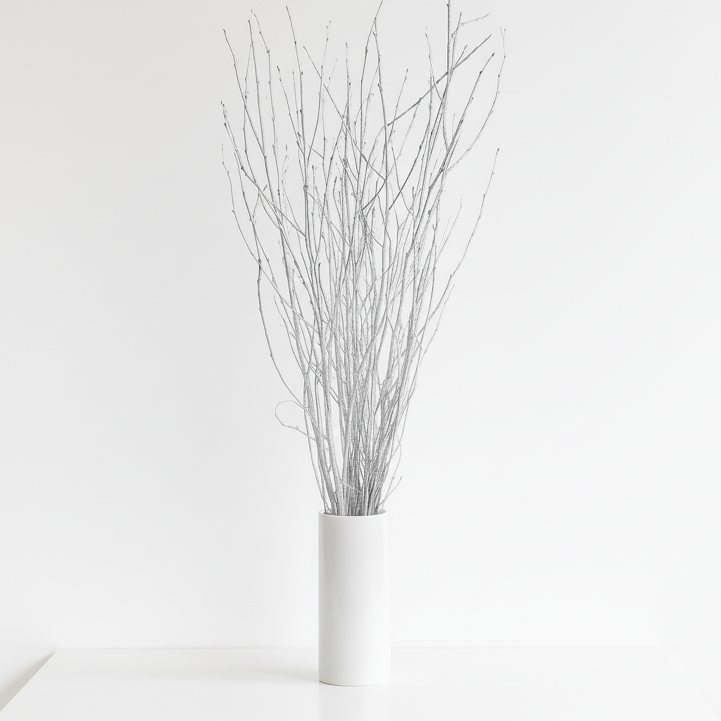 Metallic Silver 4 Foot Birch Branches