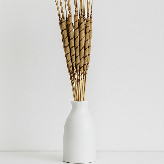 Spiral Dried Cattails | 25pc Bunch