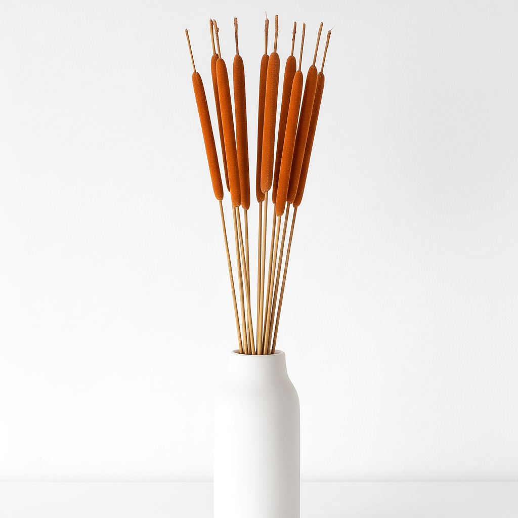 Dried Pencil Cattails | 25pc Bunch