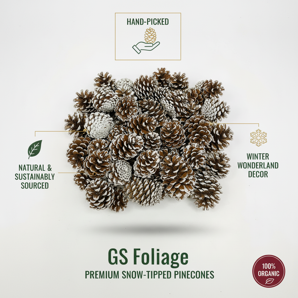 White Tipped Short Leaf Pinecones - 1-2"