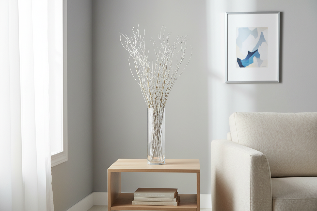 Red Glitter 4 Foot Birch Branches