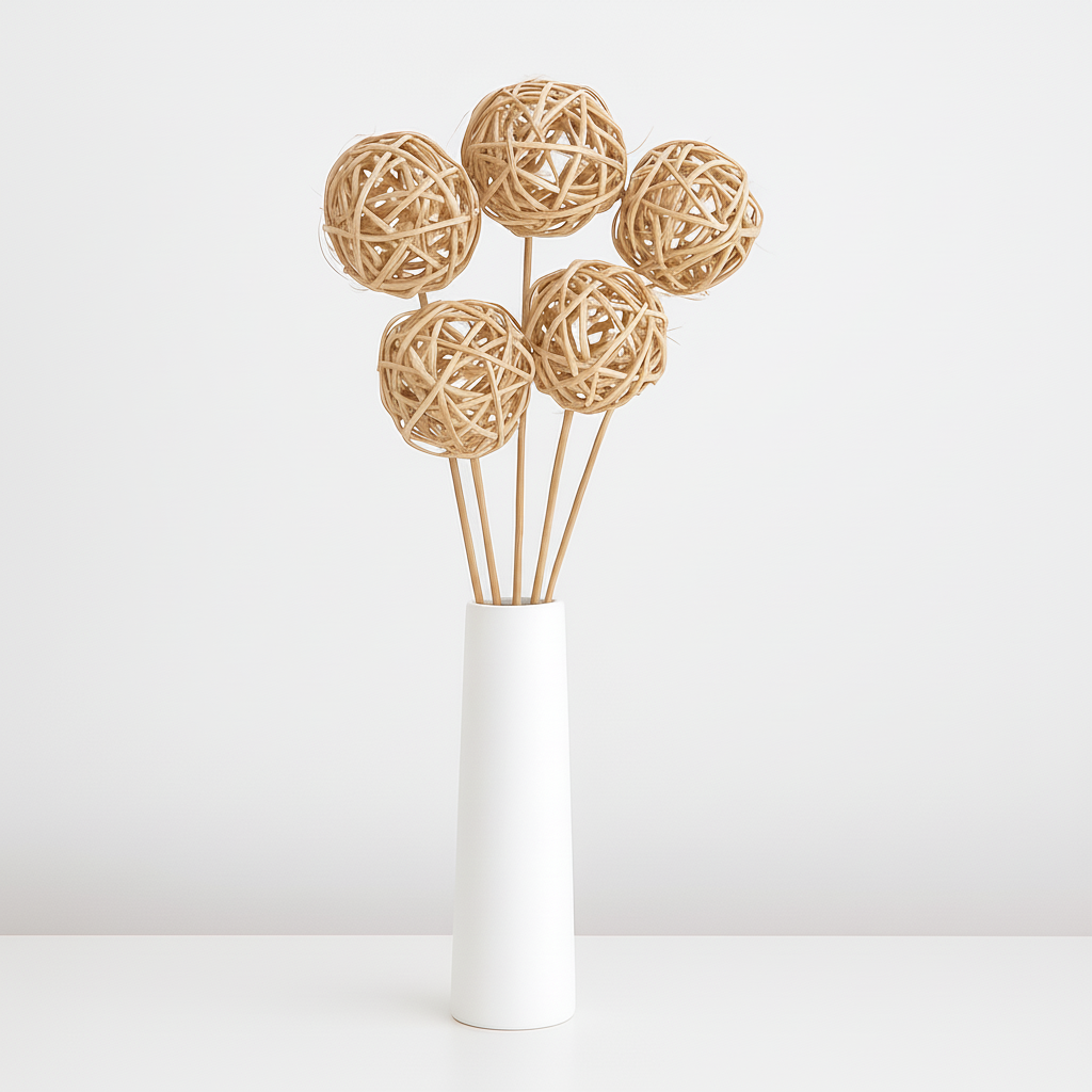 Natural 2" Vine Balls - 15" stem