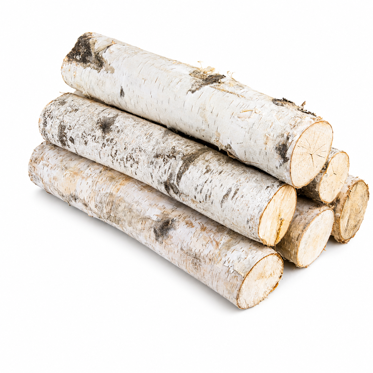 Natural Birch Poles, 18 Inch Set of 6