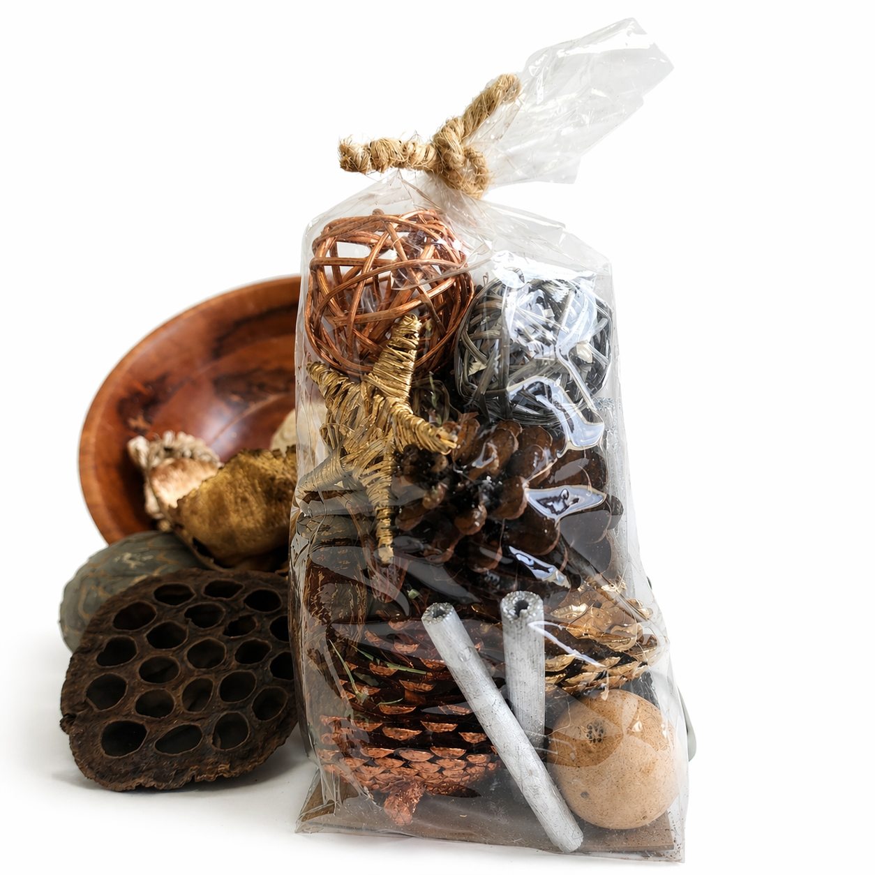 Decorative Bowl Fillers - Natural/Metallic