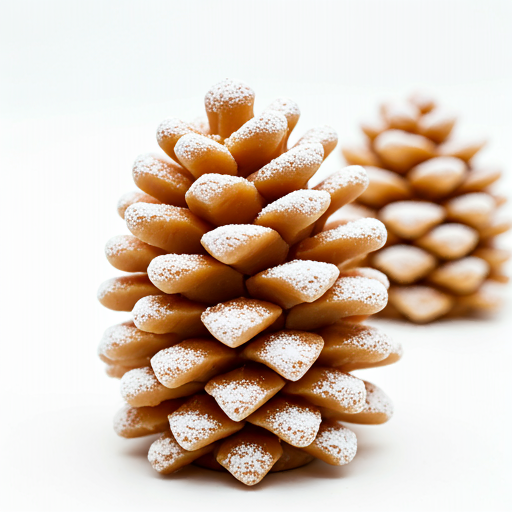 Sugar pinecones frosted