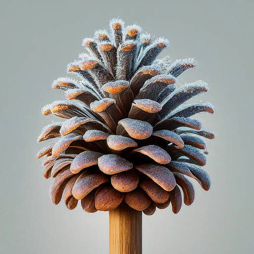 Jersey pinecones frosted