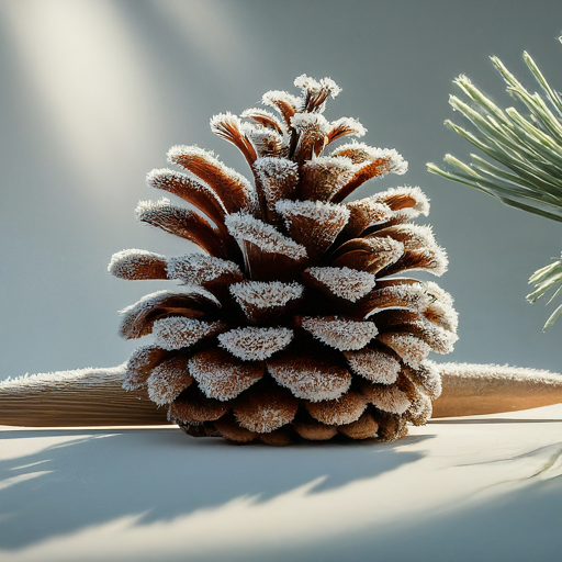 Jersey pinecones frosted