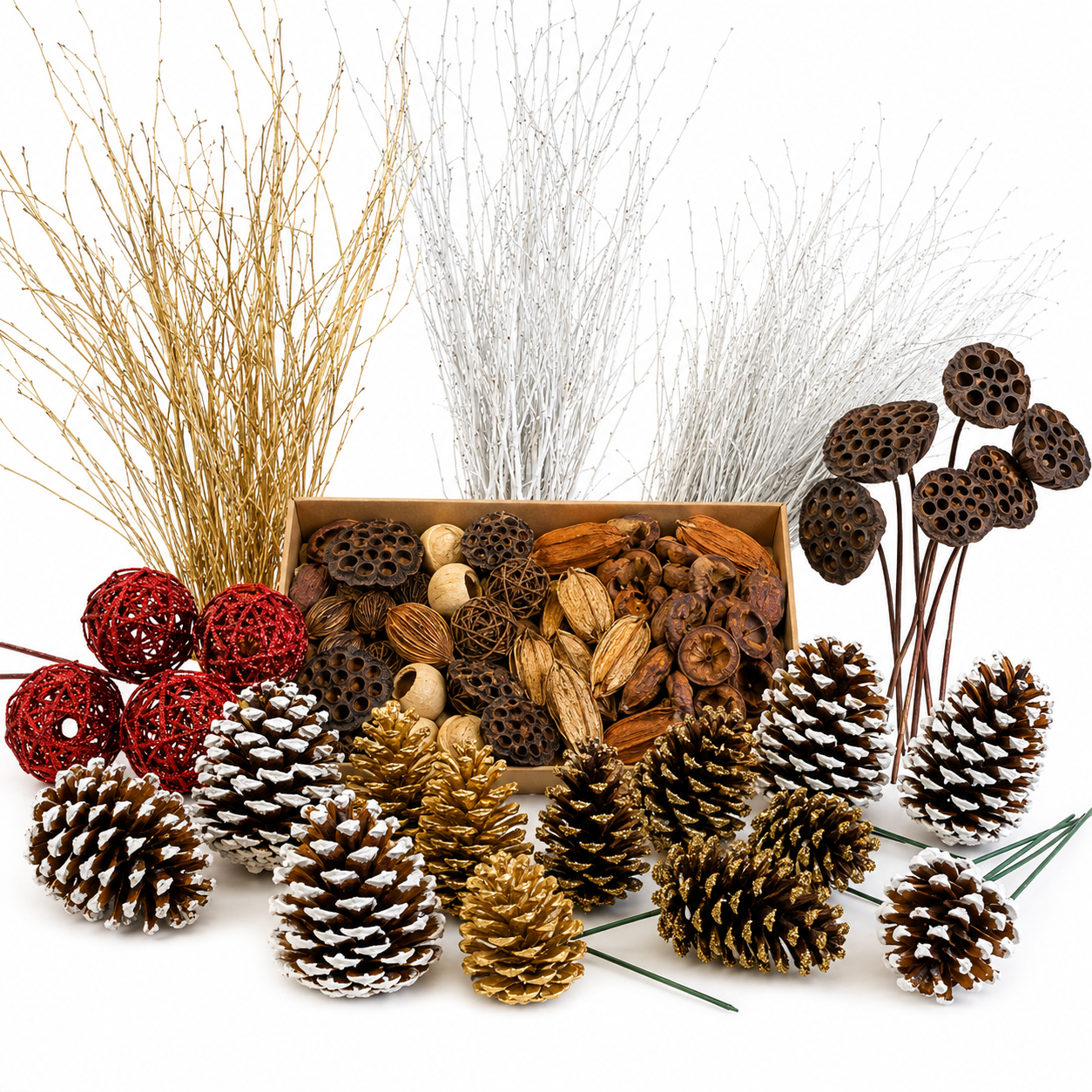 Natural Holiday Decor for Up to 160 Arrangements